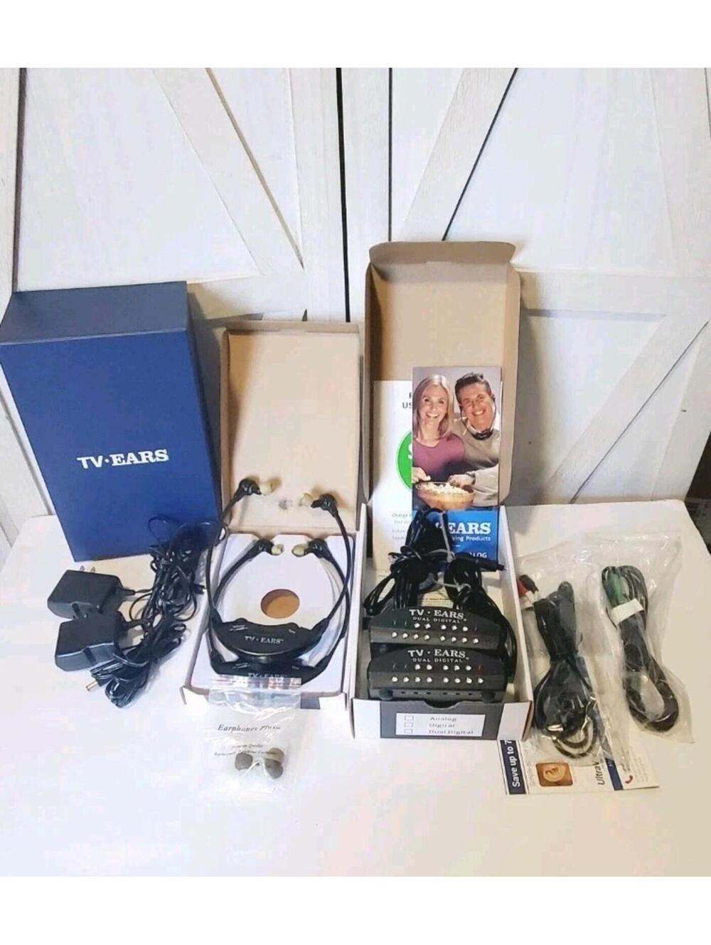 2 Sets Of TV Ears 11741 5.0 In-Ear Digital Wireless Hearing System Xtra Earplugs
